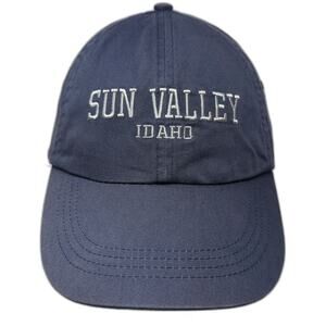 Sansegal Baseball Cap Blue One Size Sun Valley Idaho Embroidered Cotton Hat